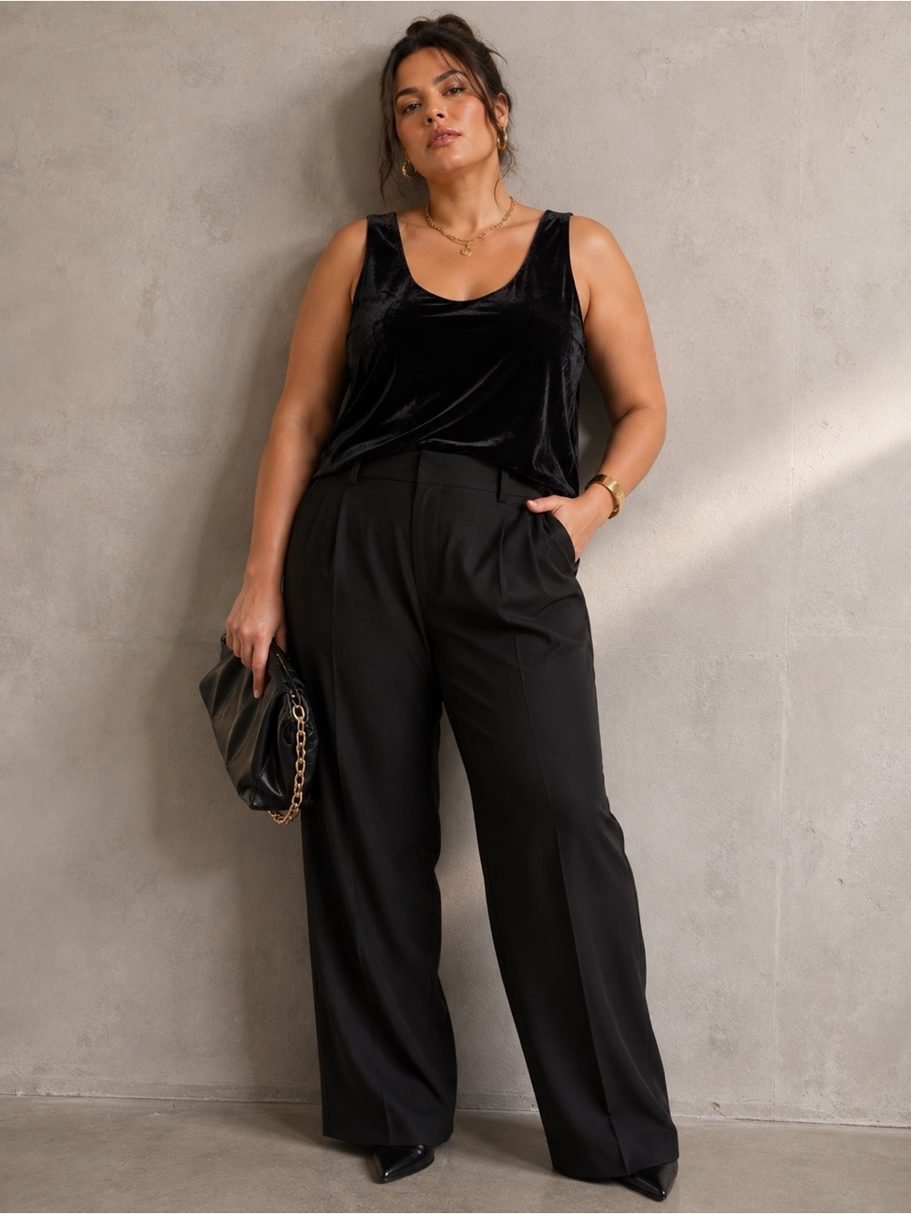 J.Crew Riff Ultraluxe Black Velvet Tank Top Plus Size 22 NWT New